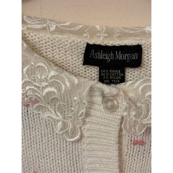 Vintage Floral Coquette Cardigan Sweater S - Picture 4 of 7